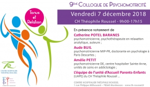 Colloque Psychomotricité Tonus et Relation – 7 décembre 2018