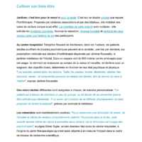 Cultiver son bien-être